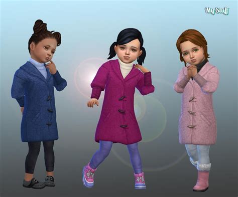 Jacket Fleece For Toddlers Sims 4 Cas Sims Cc Toddler Girl Outfits