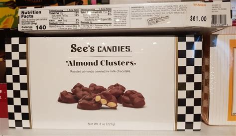 see s candies almond cluster fm usa food and drinks t baskets and hampers on carousell