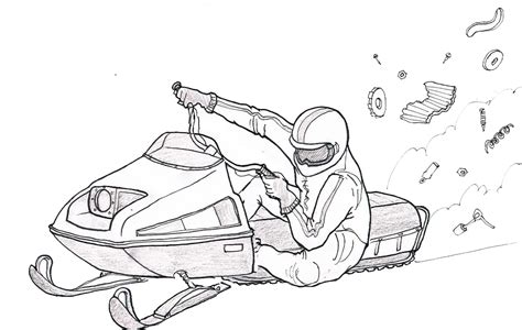 Printable Snowmobile Coloring Pages