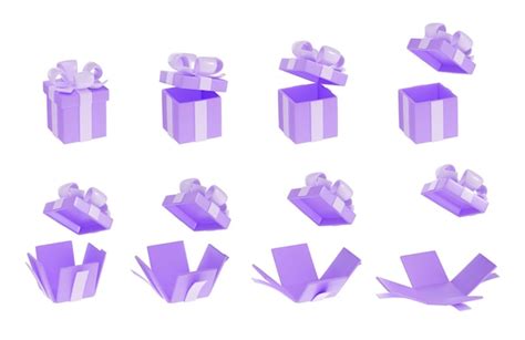 Free Photo 3d Render T Boxes Opening Animation Present