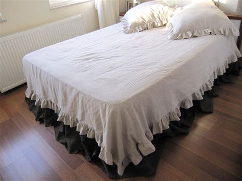 Top Sheet Bedspread King X Queen Bed Spread Ruffled Bedding