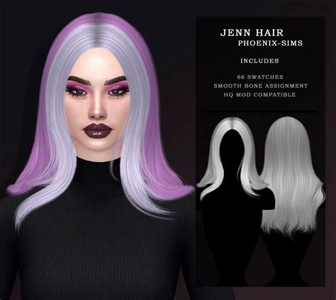 Phoenix Sims Jenn Hair Maribel Hair And Alice Hair Sims 4 Hairs