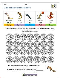Counting Quarters Worksheet