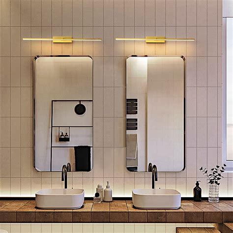 2020 cermin minimalis lampu kamar mandi yang dipimpin modern yang