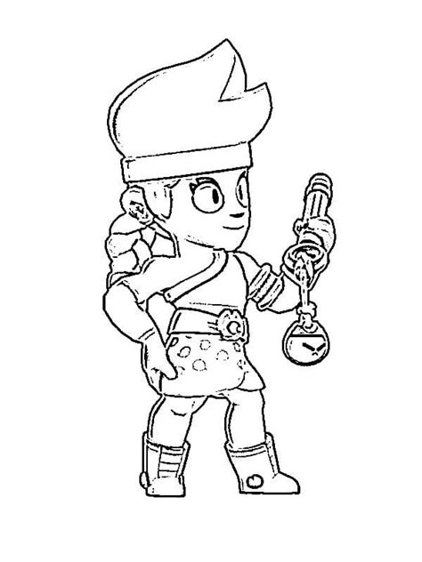 Amber Brawl Stars 1 Coloring Page Free Printable Coloring Pages For Kids