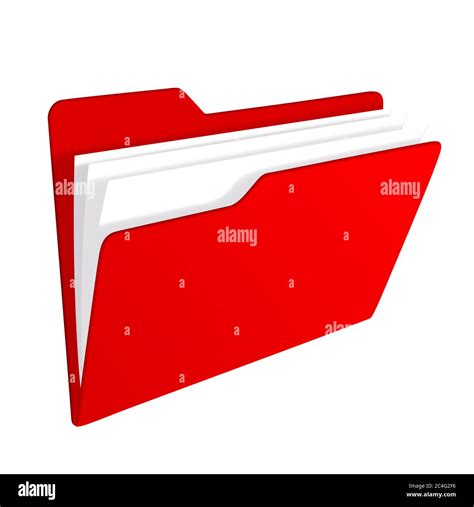 Red Folder Icon Stock Photo Alamy