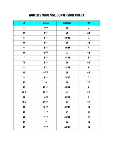 Shoe Size Chart For Conversion Printable Calendars Posters My Xxx Hot Girl
