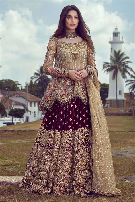 Latest Beautiful Pakistani Bridal Dress Online In Rubby Red Color B3461 Pakistani Bridal