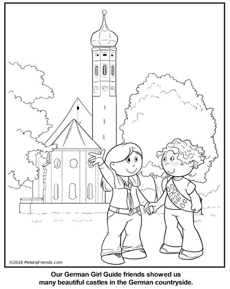 German Girl Guide Coloring Page Makingfriends