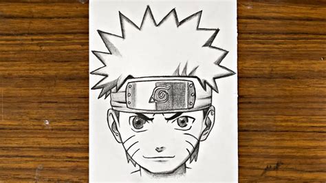 How To Draw Naruto Uzumaki Step By Step Using Just A Pencil Easy