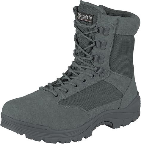 Mil Tec Mens Tactical Zipper Boots Urban Grey Size 9 Us