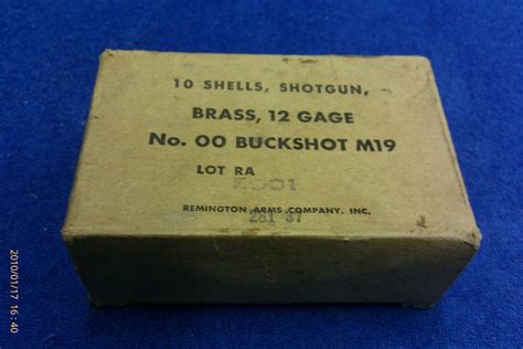 Remington Brass 12 Gauge 00 Buckshot M19 Shell Box For Sale At