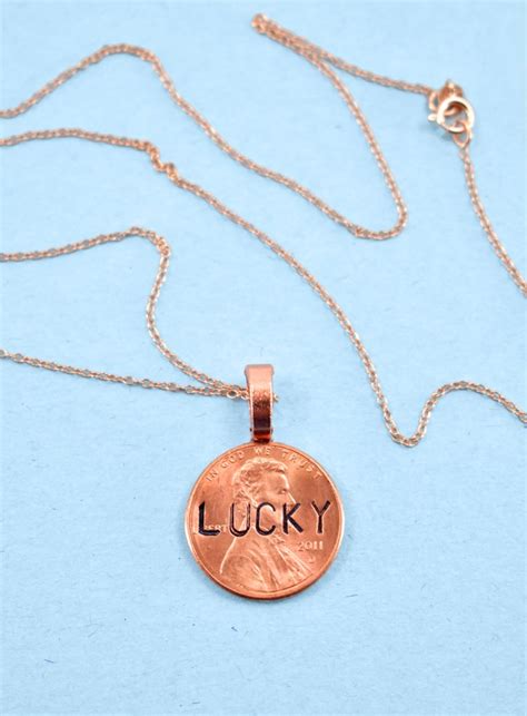 Stamped Lucky Penny Necklace Diy Jewelry