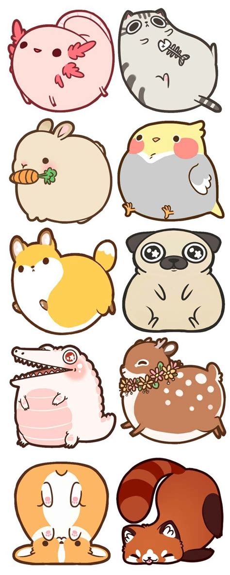 I Found This Cuter Then My Cat Kawaii Cute Animal Drawings Fat