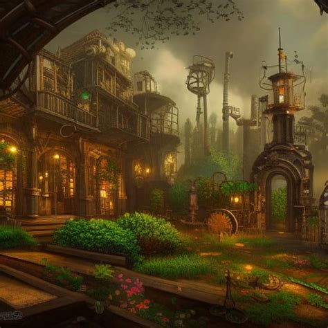 Steampunk Garden Factory By Artsylandon On Deviantart