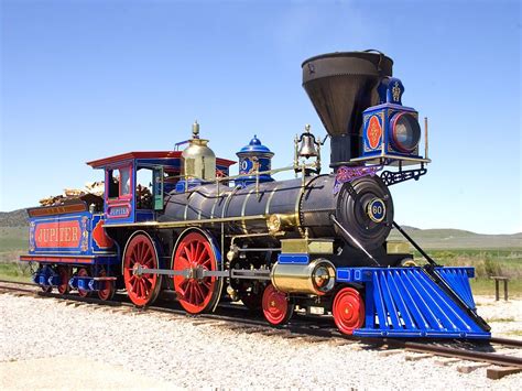 Replica Of Jupiter Steam Locomotive At Golden Spike National Historic