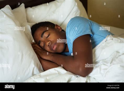 Portrait Of An African American Teenage Boy Sleeping Stock Photo Alamy