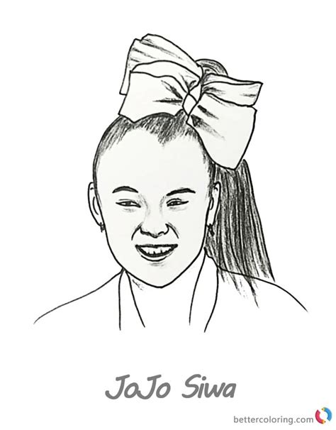 How cute is this black and white sketch of jojo siwa. Jojo Siwa Coloring Pages | Coloring pages, Love coloring ...
