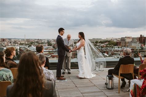 An Intimate Rooftop Wedding At The Line Hotel With Just 12 Guests