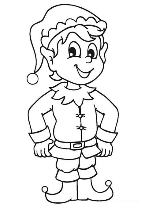 Elf Boy And Girl Coloring Page Coloring Pages
