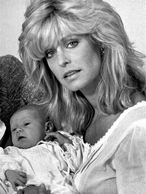 Farrah Fawcett And Her Son Redmond Oneal 1985 Farrah Fawcett