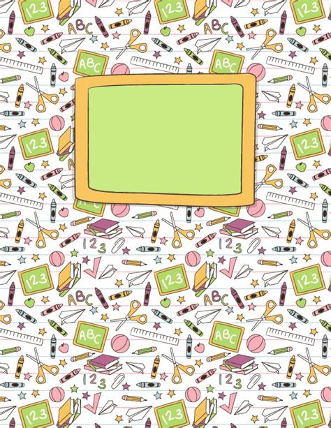 Free Printable School Doodle Binder Cover Template Download The Cover