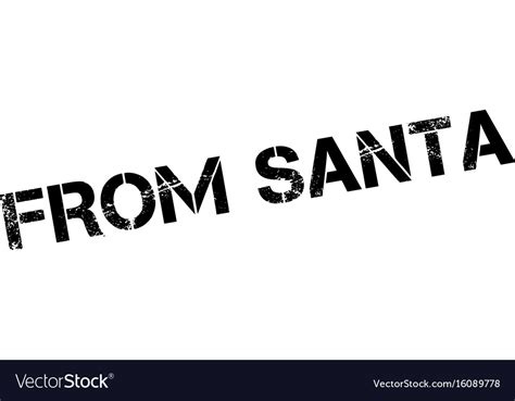From Santa Rubber Stamp Royalty Free Vector Image