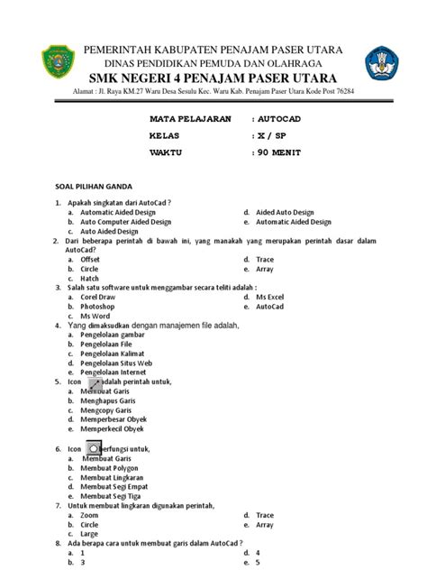 Rumah lantik b.rumah panjang c. Contoh Soal Pilihan Ganda Too And Enough - Contoh Soal Terbaru