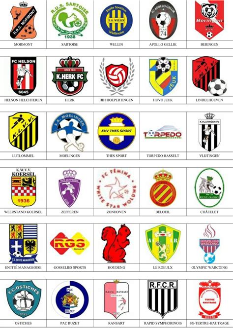 Bélgica Pins De Escudosinsiginas De Equipos De Fútbol Equipo De