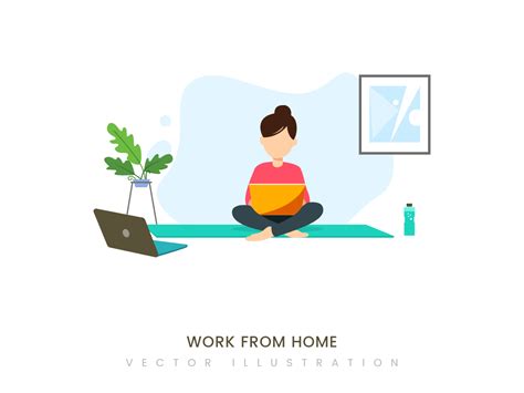 Work From Home Vector Illustration Uplabs