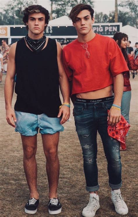 Ethan And Grayson Dolan Male Crop Top Coachella Mens Fashion Cute Twins Dolan Twins