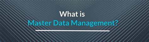 What Is Master Data Management Mdm Datactics Glossary