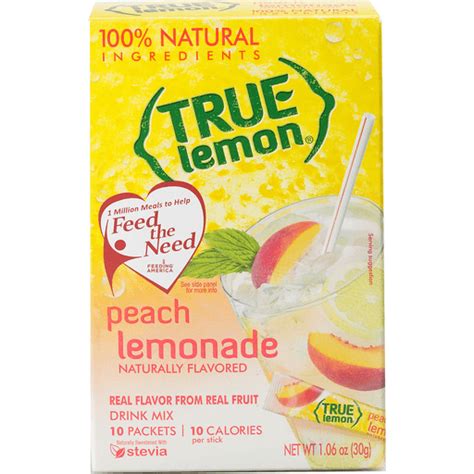True Lemon Drink Mix Peach Lemonade Powdered Drink Mixes Foodtown