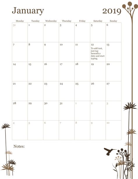 Printable Calendar No Dates Blank Calendar Template F