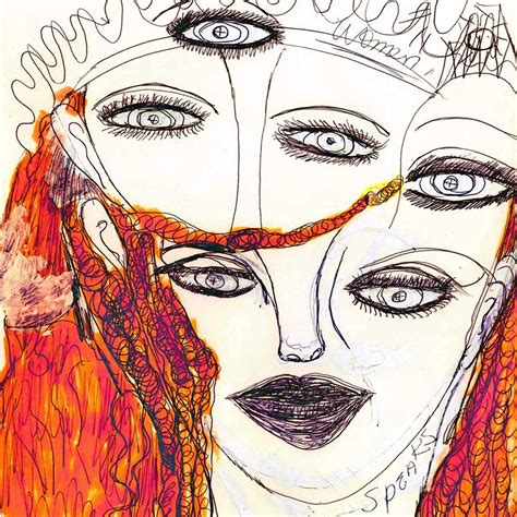 7 Eyes Woman Josephine Robertson Marker And Pen On Paper Miskitu Nation Foundation