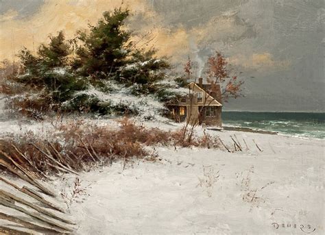 The Paintings Of Donald Demers Winter Landscape Painting Painting