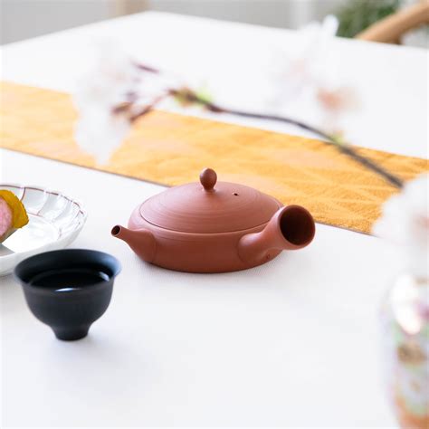 Gyokko Red Clay Tokoname Japanese Teapot 41oz120ml Sasame And Ceram