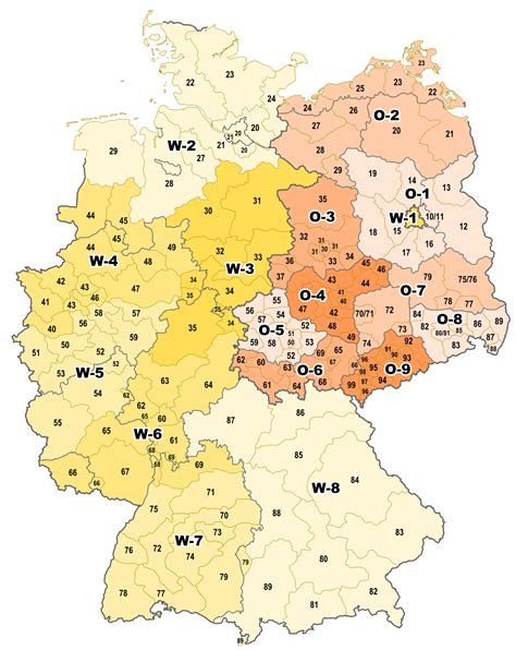 Postleitzahlen In Deutschland Postleitzahlen Deutschland Landkarte