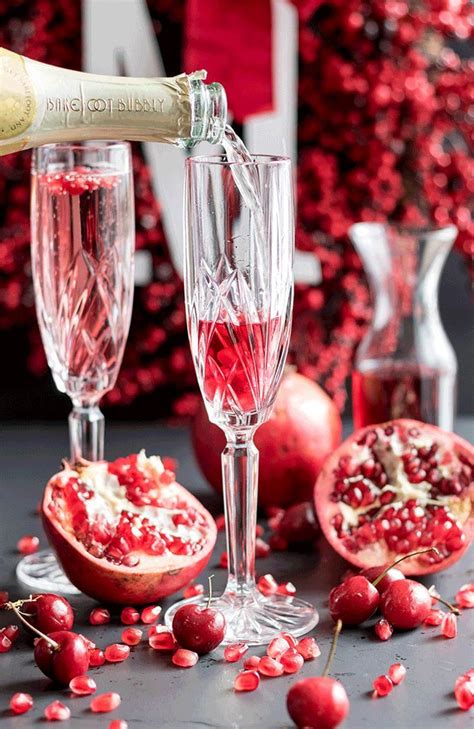 Media in category christmas beverages. Cherry Pomegranate Prosecco | Holiday recipes, Food and ...