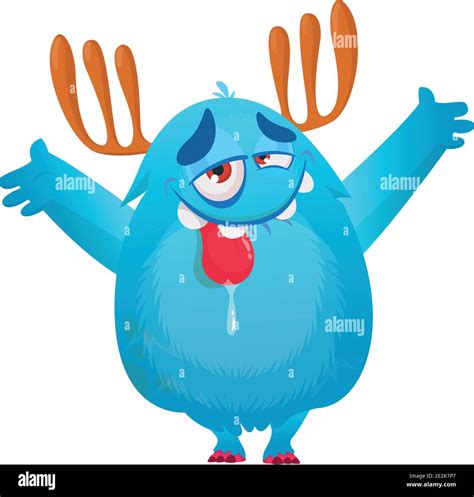 Silly Cartoon Monster Vector Illustration Stock Vector Image Art Alamy