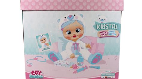 Cry Babies Kristal Gets Sick And Feels Better Doll Unboxing Toy Review