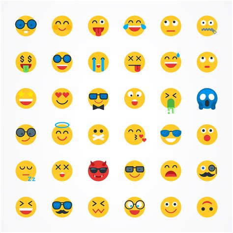 Emoticons Emoji Art Flat Design Icons Photoshop Illustrator My XXX Hot Girl