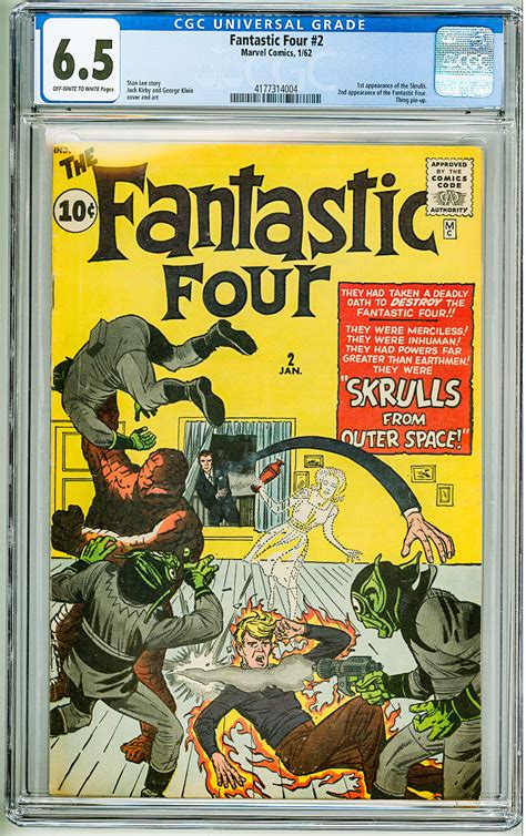 Fantastic Four 2 1962 Cgc 65 Oww Pgs 2nd Appearance Of The