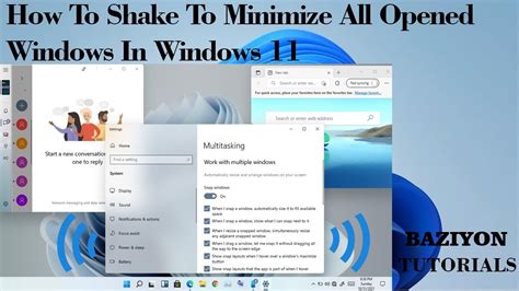 How To Shake To Minimize All Opened Windows In Windows 11 Youtube