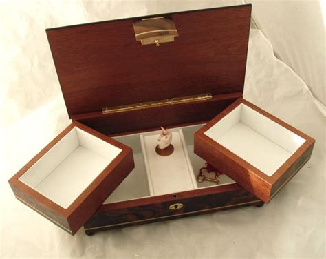 Two ballerinas with magnets spin to a melody. Vintage Reuge Twirling Ballerina Musical Jewellery Box, Reuge Music Box, Swiss Music Boxes