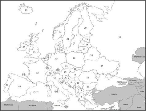 Full Large Hd Blank Map Of Europe World Map With Countries