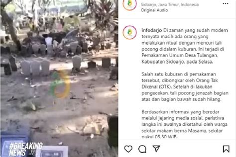 Geger Tali Pocong Di Makam Sidoarjo Dicuri Selain Pesugihan Ini 3