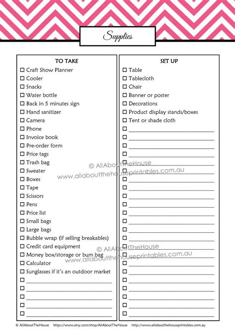 Free Printable Craft Business Planner