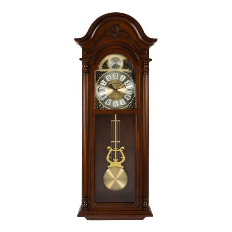 Rhythm Long Cased Wooden Pendulum Wall Clock