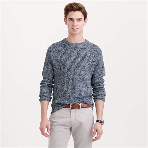 Jcrew Marled Cotton Crewneck Sweater For Men Lyst